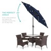 Best Choice Products 7.5ft Outdoor Solar Patio Umbrella for Deck, Pool w/ Tilt, Crank, LED Lights - 2 of 4