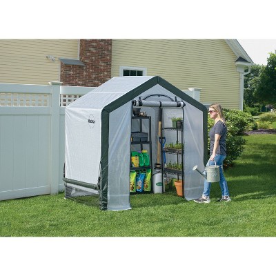 Miracle-Gro 6' x 4' Green and White Steel Frame Greenhouse