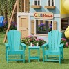 WestinTrends Malibu Kids 3-Piece Outdoor HDPE Adirondack Chairs With Square Side Table Set - 2 of 4