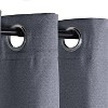 Classic Linen Design Room Darkening Semi-Blackout Curtains, Set of 2 by Blue Nile Mills - 2 of 4