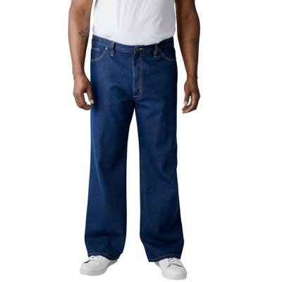 Liberty Blues by KingSize Side-Elastic Wide Leg 5-Pocket Jeans