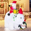Tangkula 7FT Christmas Inflatables LED Lighted Xmas Inflatable Polar Bear w/ Shaking Head - 2 of 4