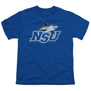 Nova Southeastern University Distressed Primary Logo Kids T-Shirt For Youth Royal Blue - 1 of 4