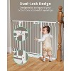 GROWNSY Baby Gate for Stairs, 29"-43" Pressure Mounted Pet Gate for Doorways-Auto Close Dog Gate with Easy Installation, White - 3 of 4