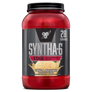 BSN SYNTHA-6 Edge Protein Powder, With Hydrolyzed Whey, Micellar Casein, Milk Protein Isolate, Low Sugar, 24g Protein, Vanilla Milkshake, 28 Servings - 1 of 4