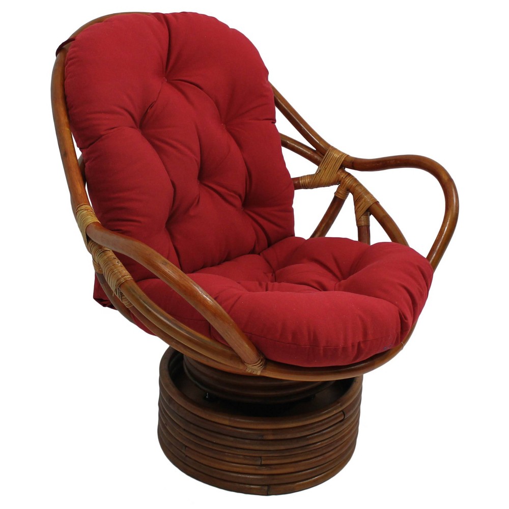 Photos - Rocking Chair Swivel Rocker with Twill Cushion Ruby Red - International Caravan