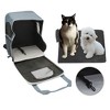 Unique Bargains Pet Carrier Portable Backpack for Cats and Small Dogs 11.81"x8.27"x16.14" Blue - 3 of 4