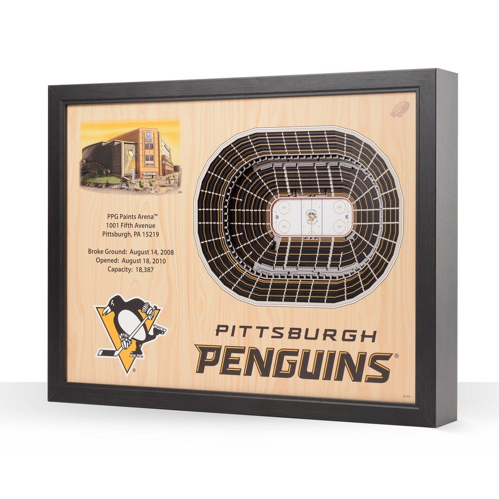 Photos - Coffee Table NHL Pittsburgh Penguins 25-Layer StadiumViews 3D Wall Art