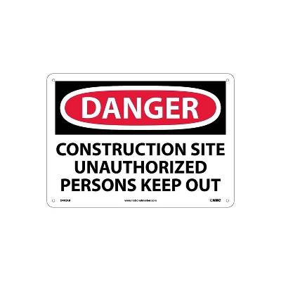 National Marker Construction Site Unauthorized Persons Keep Out 10x14 ...