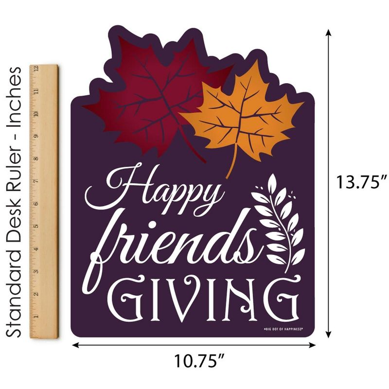 Big Dot of Happiness Friends Thanksgiving Feast - Outdoor Lawn Sign - Friendsgiving Party Yard Sign - 1 Piece, 4 of 8