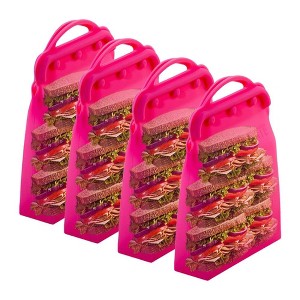 Reusable Silicone Food Storage Bags 4 Pack, Ziplock Tall Bags, Dishwasher and Microwave Safe, BPA Free by Innovative Technology Products Corp - 1 of 4
