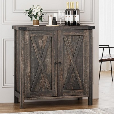 Buffet Cabinet Farmhouse Sideboard Storage Cabinet with Doors and Adjustable Shelves Kitchen Cupboard Small Cabinet for Living Room