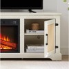 CAVINAS Modern Multipurpose TV Stand with Storage Cabinets,Rattan Wood Entertainment Console Table for TV - 3 of 4