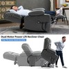 Grey Dual Motor Infinite Position Leatheraire Power Lift Recliner Chair with 8-Point Vibration Massage and Lumbar Heating - 3 of 4