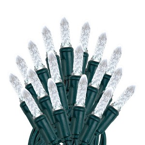 Novelty Lights M5 LED Christmas String Lights 50 Mini Bulbs (Green Wire, 25 Feet) - 1 of 4