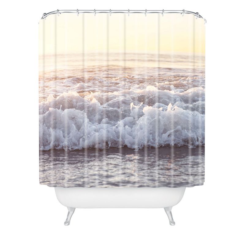 Beach Splash Shower Curtain White - Deny Designs, 1 of 7