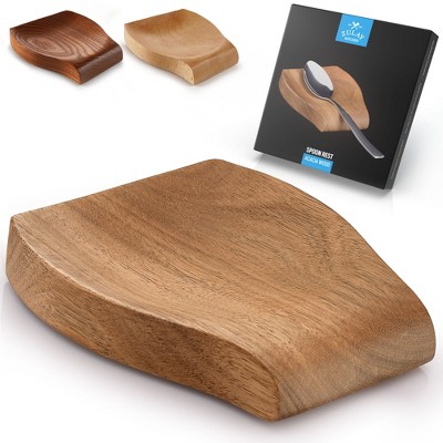 Zulay Acacia Wood Spoon Rest For Kitchen