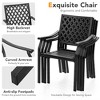 Tangkula 4PCS Stackable Patio Dining Chairs Outdoor Metal Bistro Chairs W/ Curved Armrests - 4 of 4