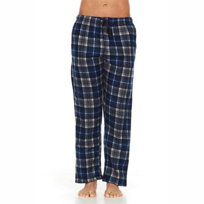Microfleece Men’s PJ Plaid Pajama Pants with Pockets, Sizes Up to 3X