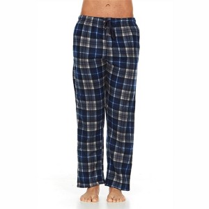Microfleece Men’s PJ Plaid Pajama Pants with Pockets, Sizes Up to 3X - 1 of 4