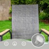 Captiva Designs 9pc Outdoor Dining Set with Rectangle Table and Gray Aluminium Textilene Chairs - 4 of 4