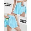 Mocamel Girls' High Waist Pleated Tennis Skirt with Built-in Shorts & Pockets - 4 of 4