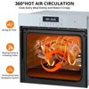 Wall Oven- 24 Inch 2.5Cu. ft Convection Electric Oven with Multiple Cooking Functions, Touch Control, Safety Lock, 3D Heating, Stainless Steel - 3 of 4