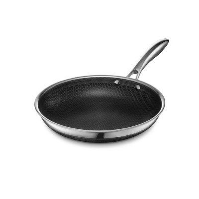 Hexclad Cookware 14 Inch Stainless Steel Frying Pan And Steel Lid With Stay  Cool Handles : Target