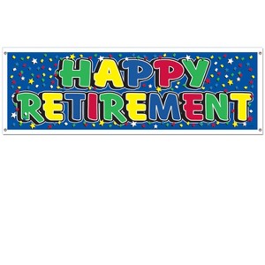 Beistle Happy Retirement Sign Banner, 5' x 21", (2/Pkg) Multicolored - 1 of 1