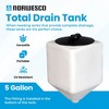 Norwesco 5 Gallon Conical Total Drain Tank for Fertilizer Solutions, Agricultural Chemicals, Plant Foods, and Liquid Feeds, White - 2 of 4