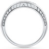 Pompeii3 1/4ct Notched Wedding Ring Curved Antique Like Enhancer - 3 of 4