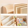 Ruvalino Decorative Bookshelf Wooden Kids Sling Bookcase with Side Pocket Toy Organizer for Nursery, Brown, 32.3"*15.7"*29.5" - 4 of 4