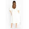 Women's Plus Size Denim Delilah Dress - ivory | CITY CHIC - 2 of 4