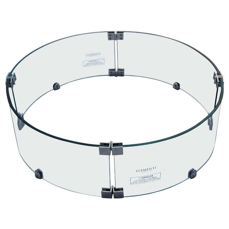 Manchester Round Tempered Glass Wind Screen for Outdoor Fire Pit - Elementi, 1 of 4