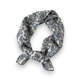 Anna-Kaci Women’s Cotton Square Scarf with Floral and Paisley Print for Neck Hair and Handbag Styling - 22.8IN×22.8IN - 1 of 2