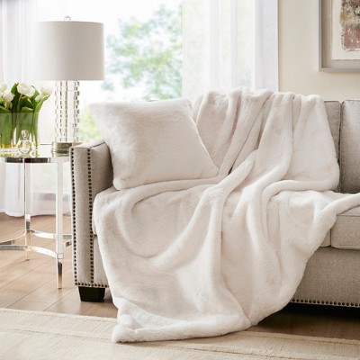 LIVN CO. Premium Faux Fur Square Decorative Pillow