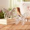 White Washed Floral Butterfly Décor (Set of 2) - 2 of 4