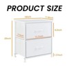 SKRAN Dresser For Bedroom With 2 Storage Drawers,Dresser Chest Of Drawers Fabric Dresser With Sturdy Steel Frame for Closet With Wood Top, White - 3 of 4