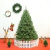 Tangkula 6ft Carolina Pine Tree Pre-Lit Hinged  PVC Artificial Tree Flocked Cones w/ LED Lights - 3 of 4