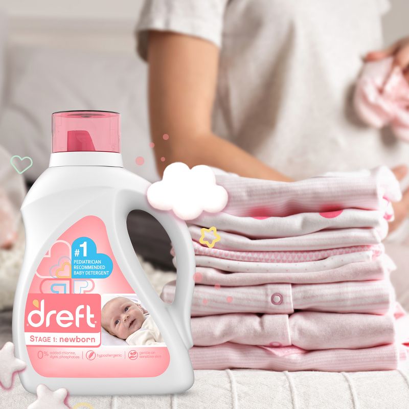 Dreft Liquid Newborn Laundry Detergent - 92 fl oz, 5 of 9
