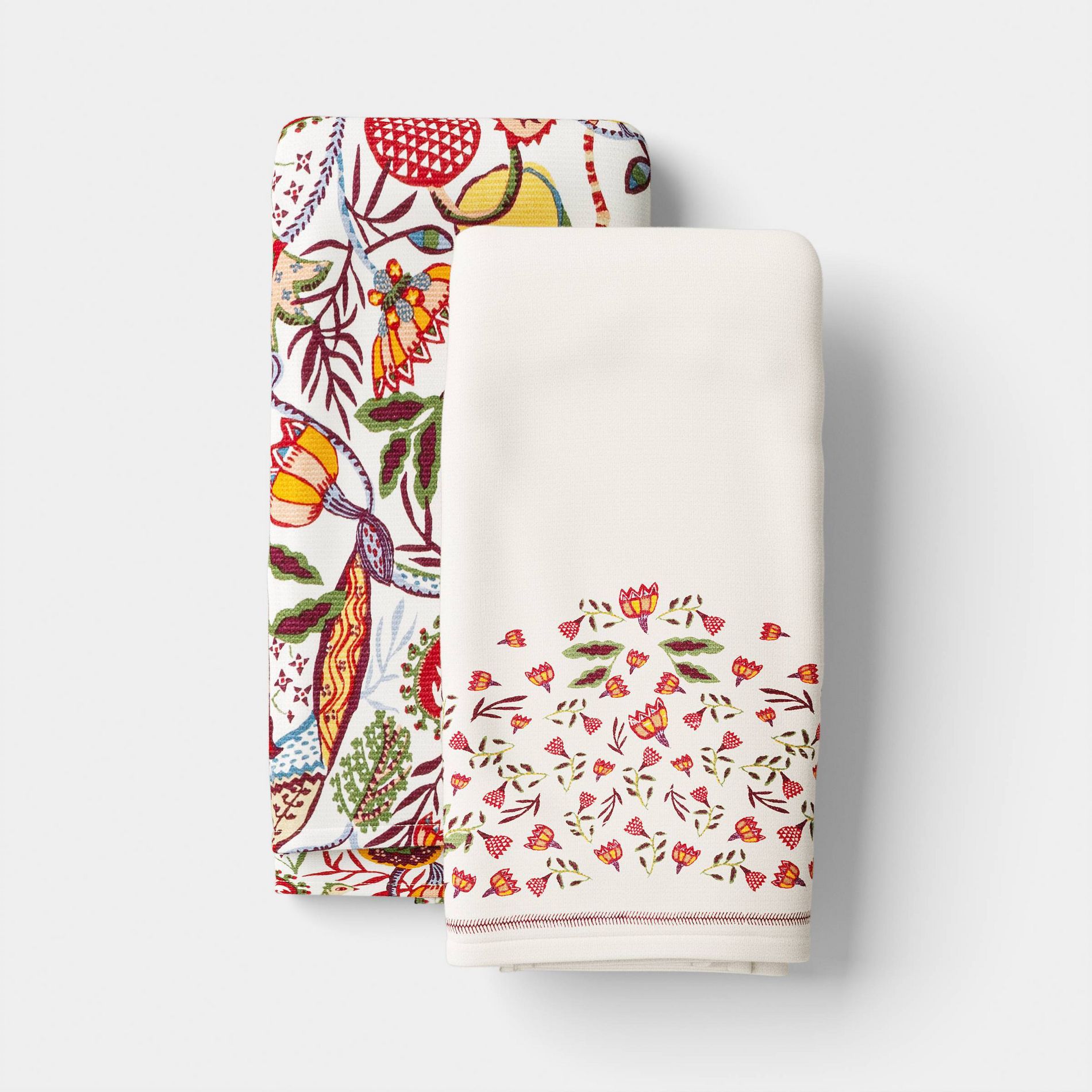 2pk Tea Towel Set Turkey Botanical - Threshold™
