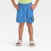 Toddler Boys' 2pc Disney Toy Story Woody Buzz Lightyear Rex Pocket T-Shirt & Brushed Active Shorts Set - Green/Blue - 4 of 4