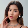 Gold Chunky Hoop Earrings Set for Women, 14K Gold Plated Twisted Huggie Hoop Earring, Thick Open Hoops Set Lightweight - 4 of 4