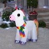 Gemmy Christmas Inflatable Unicorn with a Rainbow Scarf and Iridescent Accents, 3.5 ft Tall, Multi - 2 of 4