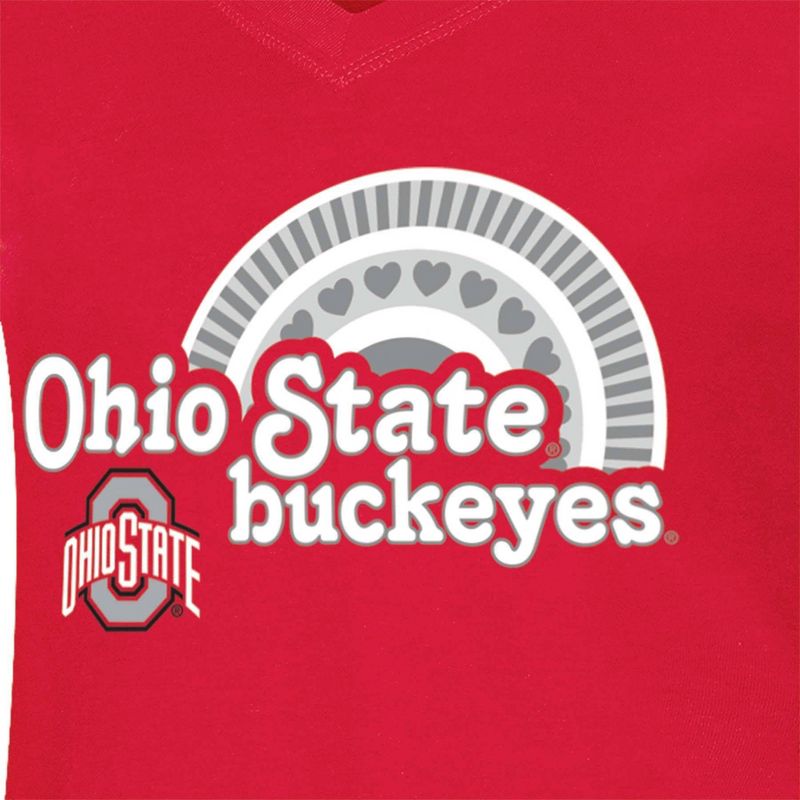 NCAA Ohio State Buckeyes Girls&#39; V-Neck T-Shirt, 3 of 4