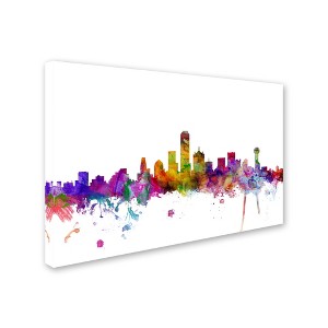 Trademark Fine Art -Michael Tompsett 'Dallas Texas Skyline' Matted Framed Art - 1 of 3
