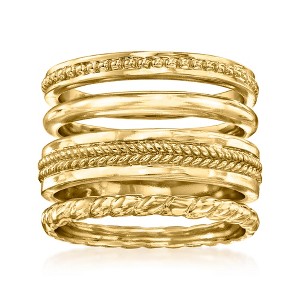 Ross-Simons 18kt Gold Over Sterling Jewelry Set: 4 Stackable Rings - 1 of 4
