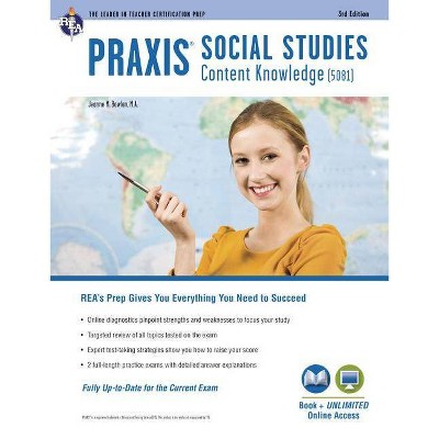 Praxis Social Studies Content Knowledge (5081) - (Praxis Teacher Certification Test Prep) 3rd Edition by  Jeanne M Bowlan (Paperback)