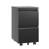 NicBex Mobile File Cabinet with Lock, Vertical Metal Filing Cabinets with 2 Drawers and Wheels,Office Cabinet for Home, Office,White/Black - 2 of 4