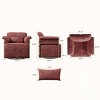Modern Swivel Accent Chair with 360 Degree Rotation,Upholstered Armchair with Metal Legs,Accent Chair for Living Room or Office-Coolbibila - 4 of 4
